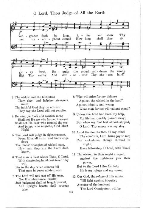 Psalter Hymnal (Red): doctrinal standards and liturgy of the Christian Reformed Church page 219