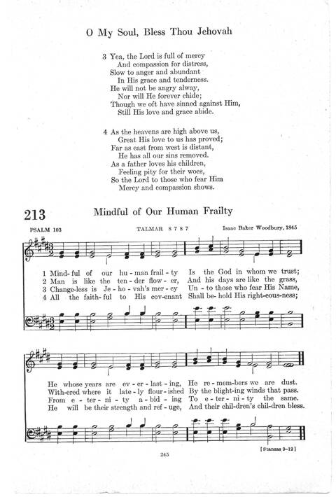 Psalter Hymnal (Red): doctrinal standards and liturgy of the Christian Reformed Church page 245