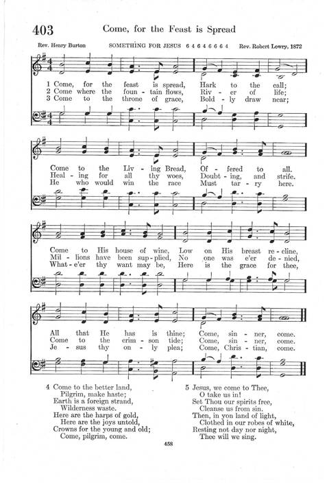 Psalter Hymnal (Red): doctrinal standards and liturgy of the Christian Reformed Church page 458