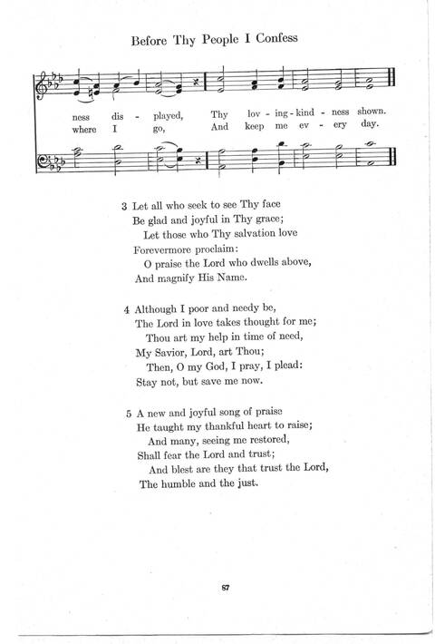 Psalter Hymnal (Red): doctrinal standards and liturgy of the Christian Reformed Church page 87