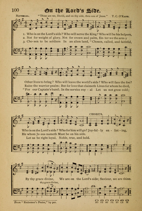 The Quartet: Four Complete Works in One Volume (Songs of Redeeming Love, The Ark of Praise, the Quiver of Sacred Song, and the Hymns of the Heart with Solos) page 100