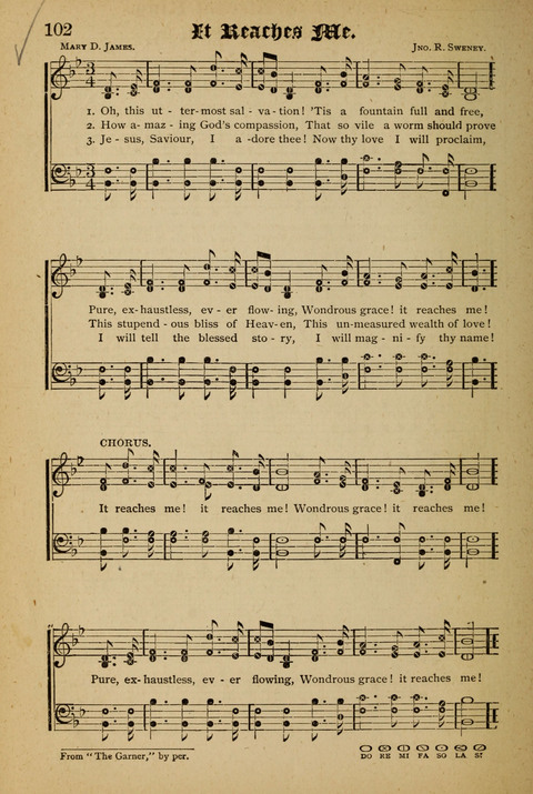 The Quartet: Four Complete Works in One Volume (Songs of Redeeming Love, The Ark of Praise, the Quiver of Sacred Song, and the Hymns of the Heart with Solos) page 102