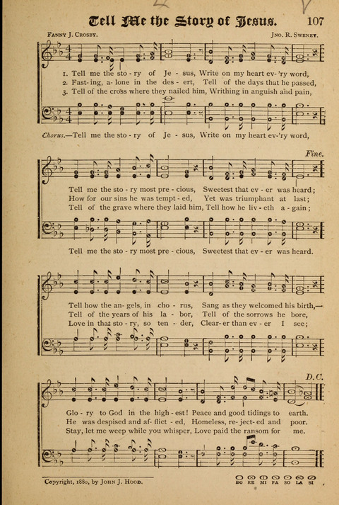 The Quartet: Four Complete Works in One Volume (Songs of Redeeming Love, The Ark of Praise, the Quiver of Sacred Song, and the Hymns of the Heart with Solos) page 107