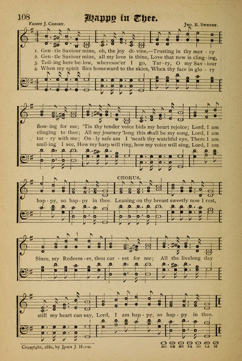 The Quartet: Four Complete Works in One Volume (Songs of Redeeming Love, The Ark of Praise, the Quiver of Sacred Song, and the Hymns of the Heart with Solos) page 108