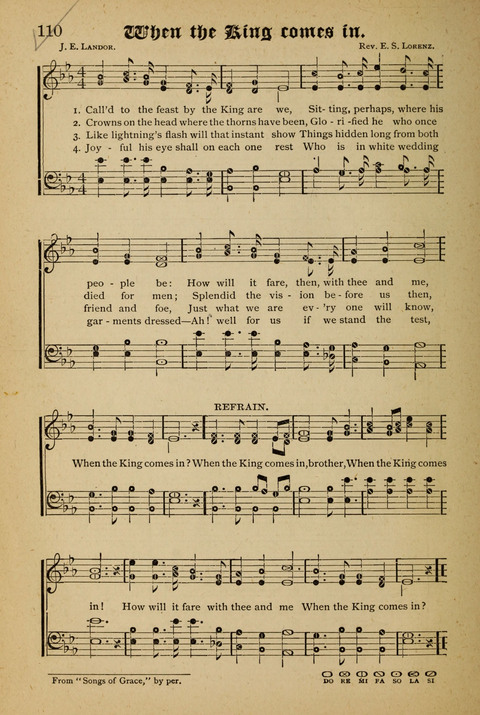 The Quartet: Four Complete Works in One Volume (Songs of Redeeming Love, The Ark of Praise, the Quiver of Sacred Song, and the Hymns of the Heart with Solos) page 110