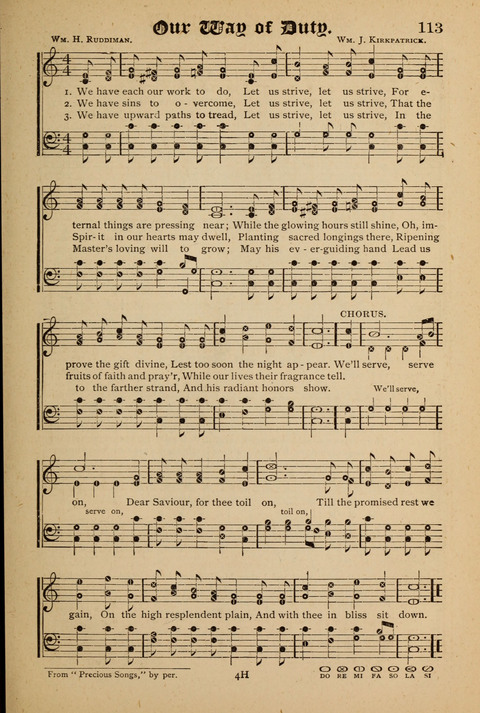 The Quartet: Four Complete Works in One Volume (Songs of Redeeming Love, The Ark of Praise, the Quiver of Sacred Song, and the Hymns of the Heart with Solos) page 113