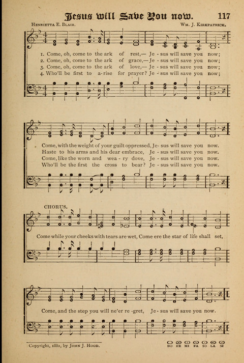 The Quartet: Four Complete Works in One Volume (Songs of Redeeming Love, The Ark of Praise, the Quiver of Sacred Song, and the Hymns of the Heart with Solos) page 117