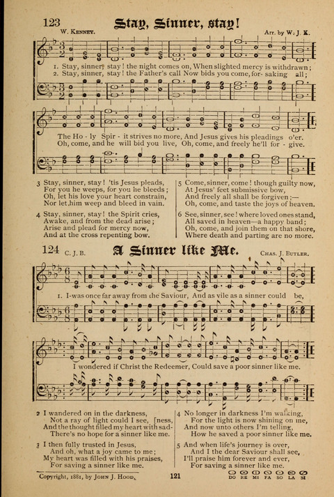 The Quartet: Four Complete Works in One Volume (Songs of Redeeming Love, The Ark of Praise, the Quiver of Sacred Song, and the Hymns of the Heart with Solos) page 121