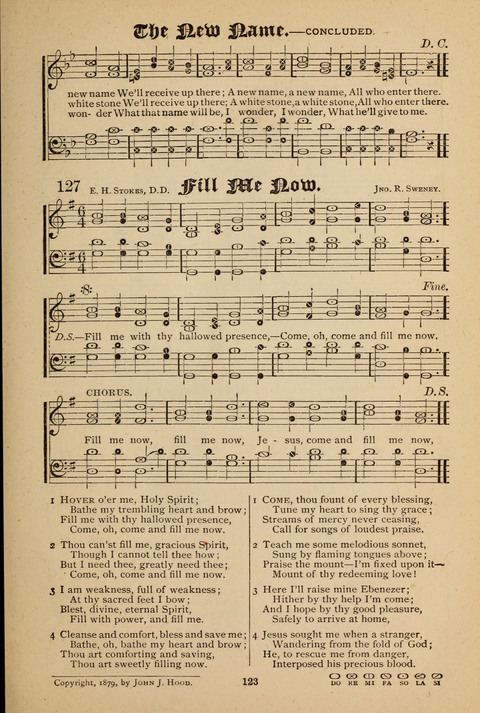 The Quartet: Four Complete Works in One Volume (Songs of Redeeming Love, The Ark of Praise, the Quiver of Sacred Song, and the Hymns of the Heart with Solos) page 123