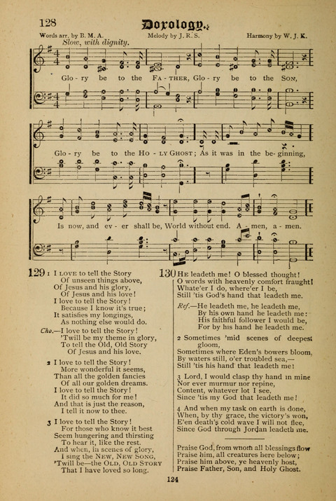 The Quartet: Four Complete Works in One Volume (Songs of Redeeming Love, The Ark of Praise, the Quiver of Sacred Song, and the Hymns of the Heart with Solos) page 124