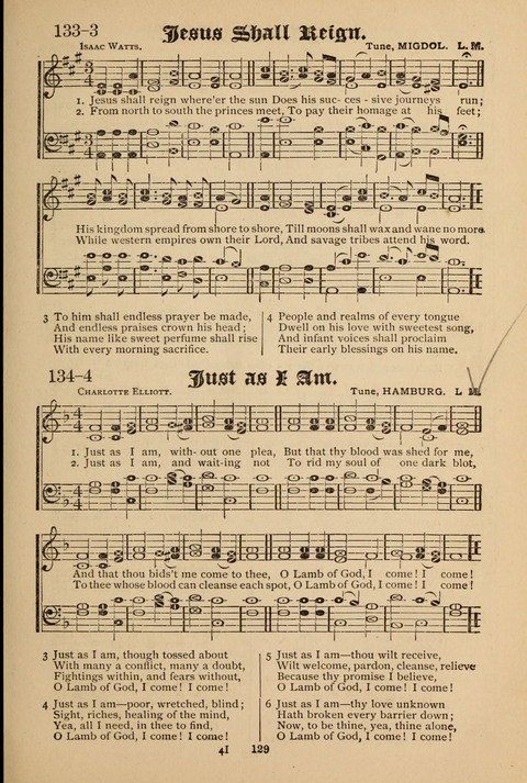 The Quartet: Four Complete Works in One Volume (Songs of Redeeming Love, The Ark of Praise, the Quiver of Sacred Song, and the Hymns of the Heart with Solos) page 129