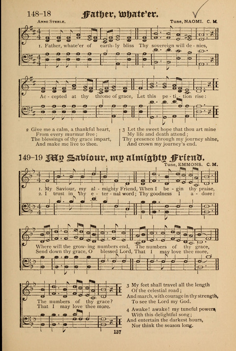 The Quartet: Four Complete Works in One Volume (Songs of Redeeming Love, The Ark of Praise, the Quiver of Sacred Song, and the Hymns of the Heart with Solos) page 137