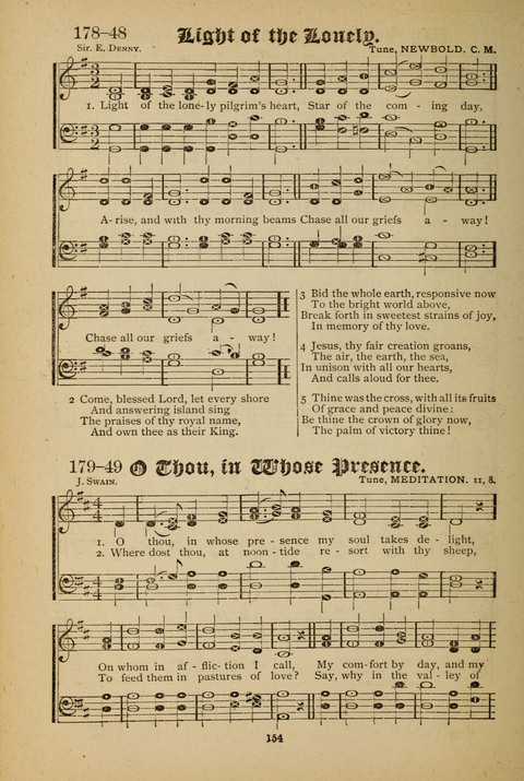 The Quartet: Four Complete Works in One Volume (Songs of Redeeming Love, The Ark of Praise, the Quiver of Sacred Song, and the Hymns of the Heart with Solos) page 154