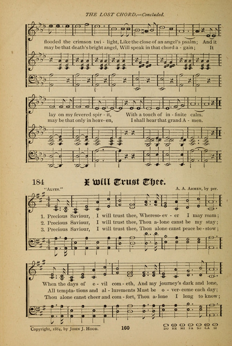 The Quartet: Four Complete Works in One Volume (Songs of Redeeming Love, The Ark of Praise, the Quiver of Sacred Song, and the Hymns of the Heart with Solos) page 160