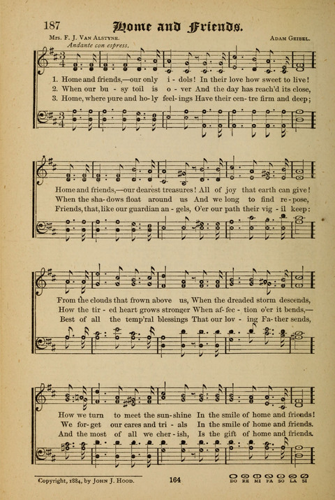 The Quartet: Four Complete Works in One Volume (Songs of Redeeming Love, The Ark of Praise, the Quiver of Sacred Song, and the Hymns of the Heart with Solos) page 164