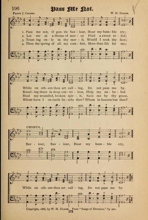 The Quartet: Four Complete Works in One Volume (Songs of Redeeming Love, The Ark of Praise, the Quiver of Sacred Song, and the Hymns of the Heart with Solos) page 173