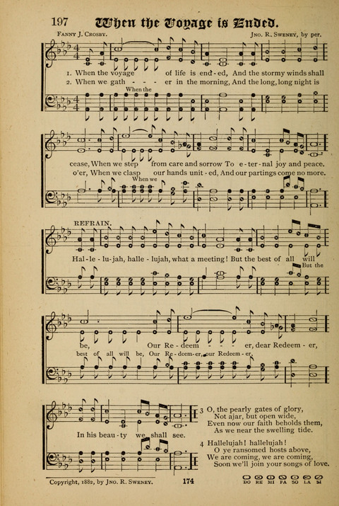 The Quartet: Four Complete Works in One Volume (Songs of Redeeming Love, The Ark of Praise, the Quiver of Sacred Song, and the Hymns of the Heart with Solos) page 174