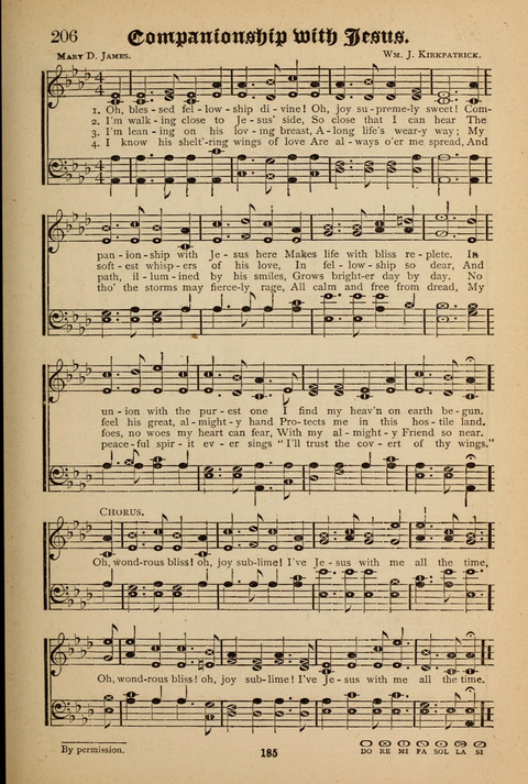 The Quartet: Four Complete Works in One Volume (Songs of Redeeming Love, The Ark of Praise, the Quiver of Sacred Song, and the Hymns of the Heart with Solos) page 185