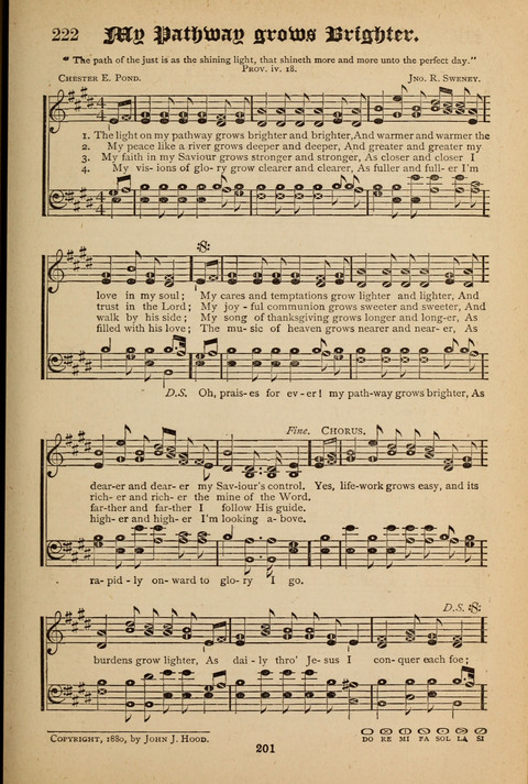 The Quartet: Four Complete Works in One Volume (Songs of Redeeming Love, The Ark of Praise, the Quiver of Sacred Song, and the Hymns of the Heart with Solos) page 199