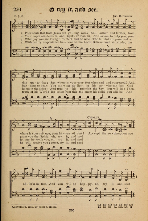 The Quartet: Four Complete Works in One Volume (Songs of Redeeming Love, The Ark of Praise, the Quiver of Sacred Song, and the Hymns of the Heart with Solos) page 203