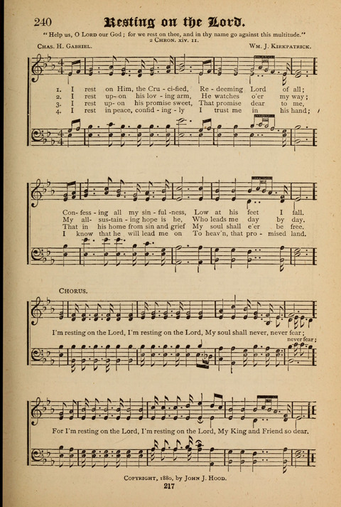 The Quartet: Four Complete Works in One Volume (Songs of Redeeming Love, The Ark of Praise, the Quiver of Sacred Song, and the Hymns of the Heart with Solos) page 215