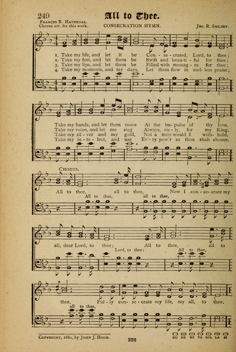 The Quartet: Four Complete Works in One Volume (Songs of Redeeming Love, The Ark of Praise, the Quiver of Sacred Song, and the Hymns of the Heart with Solos) page 224