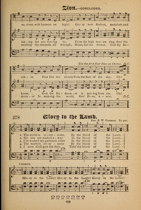 The Quartet: Four Complete Works in One Volume (Songs of Redeeming Love, The Ark of Praise, the Quiver of Sacred Song, and the Hymns of the Heart with Solos) page 253