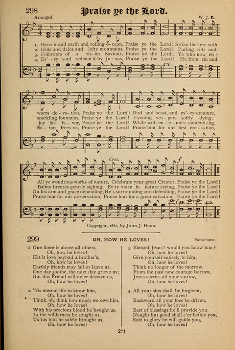 The Quartet: Four Complete Works in One Volume (Songs of Redeeming Love, The Ark of Praise, the Quiver of Sacred Song, and the Hymns of the Heart with Solos) page 269