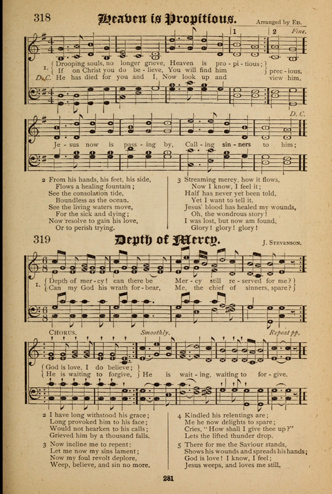 The Quartet: Four Complete Works in One Volume (Songs of Redeeming Love, The Ark of Praise, the Quiver of Sacred Song, and the Hymns of the Heart with Solos) page 279