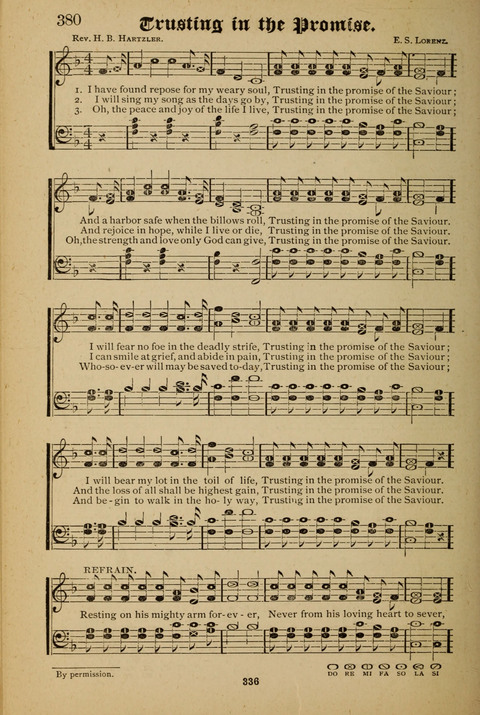 The Quartet: Four Complete Works in One Volume (Songs of Redeeming Love, The Ark of Praise, the Quiver of Sacred Song, and the Hymns of the Heart with Solos) page 334