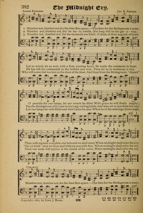 The Quartet: Four Complete Works in One Volume (Songs of Redeeming Love, The Ark of Praise, the Quiver of Sacred Song, and the Hymns of the Heart with Solos) page 336