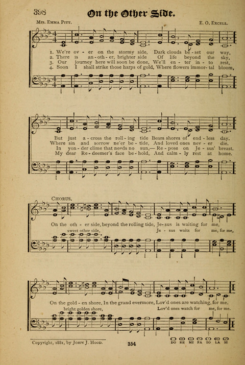 The Quartet: Four Complete Works in One Volume (Songs of Redeeming Love, The Ark of Praise, the Quiver of Sacred Song, and the Hymns of the Heart with Solos) page 354