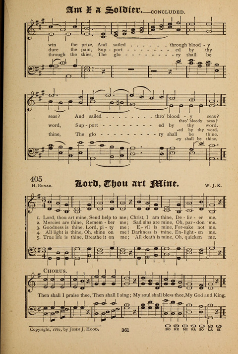 The Quartet: Four Complete Works in One Volume (Songs of Redeeming Love, The Ark of Praise, the Quiver of Sacred Song, and the Hymns of the Heart with Solos) page 361