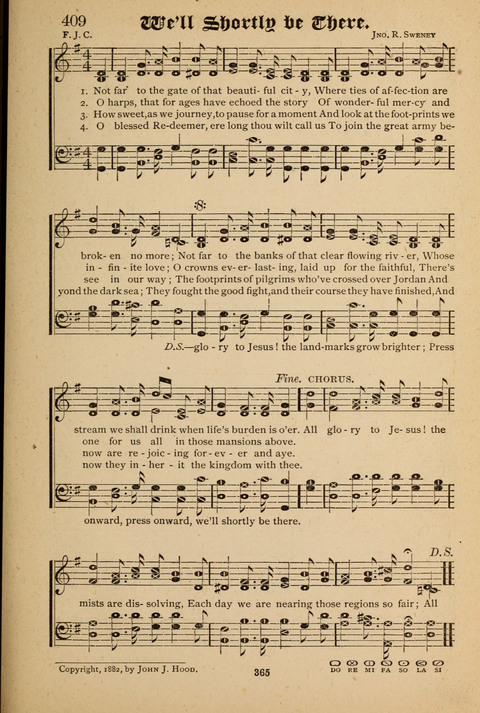 The Quartet: Four Complete Works in One Volume (Songs of Redeeming Love, The Ark of Praise, the Quiver of Sacred Song, and the Hymns of the Heart with Solos) page 365