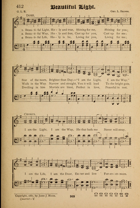 The Quartet: Four Complete Works in One Volume (Songs of Redeeming Love, The Ark of Praise, the Quiver of Sacred Song, and the Hymns of the Heart with Solos) page 369