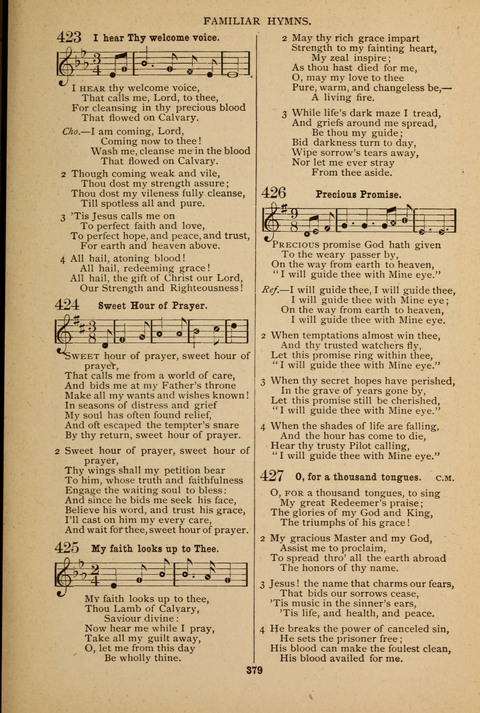 The Quartet: Four Complete Works in One Volume (Songs of Redeeming Love, The Ark of Praise, the Quiver of Sacred Song, and the Hymns of the Heart with Solos) page 379