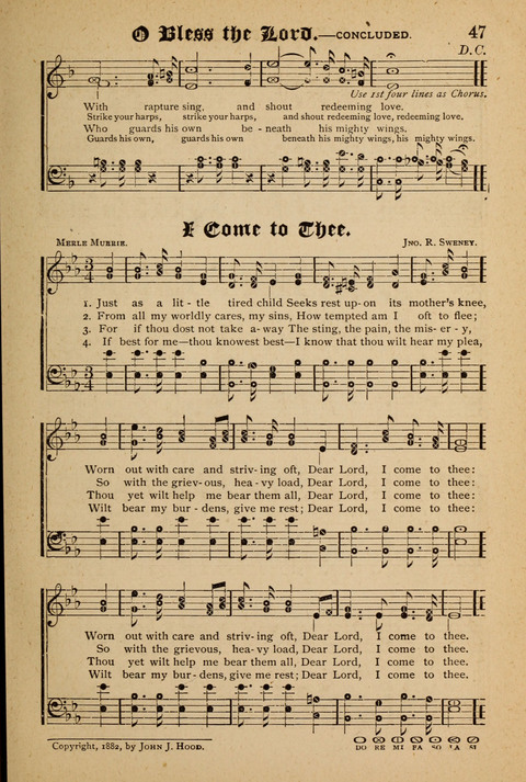 The Quartet: Four Complete Works in One Volume (Songs of Redeeming Love, The Ark of Praise, the Quiver of Sacred Song, and the Hymns of the Heart with Solos) page 47