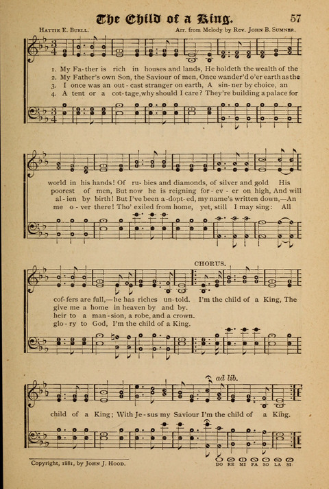 The Quartet: Four Complete Works in One Volume (Songs of Redeeming Love, The Ark of Praise, the Quiver of Sacred Song, and the Hymns of the Heart with Solos) page 57