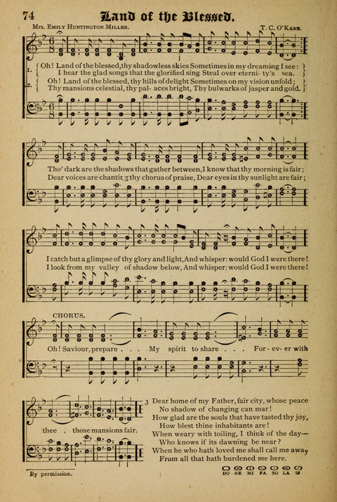 The Quartet: Four Complete Works in One Volume (Songs of Redeeming Love, The Ark of Praise, the Quiver of Sacred Song, and the Hymns of the Heart with Solos) page 74