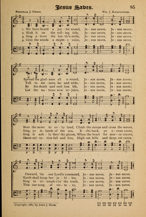 The Quartet: Four Complete Works in One Volume (Songs of Redeeming Love, The Ark of Praise, the Quiver of Sacred Song, and the Hymns of the Heart with Solos) page 85