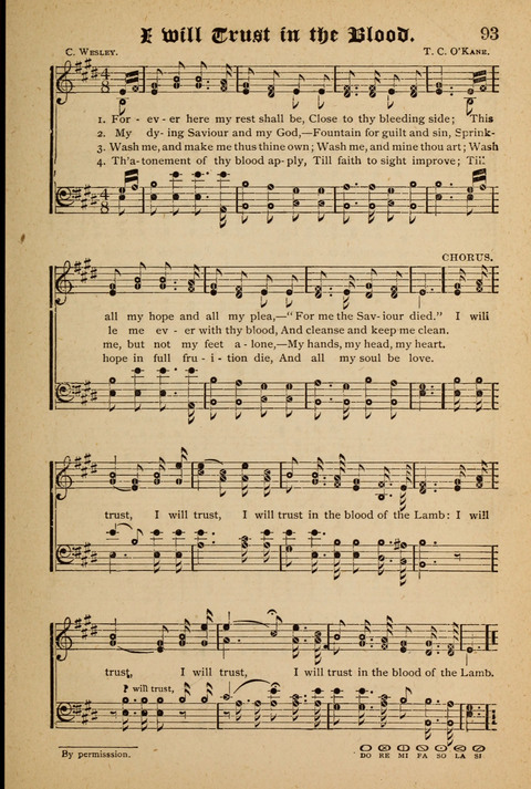 The Quartet: Four Complete Works in One Volume (Songs of Redeeming Love, The Ark of Praise, the Quiver of Sacred Song, and the Hymns of the Heart with Solos) page 93