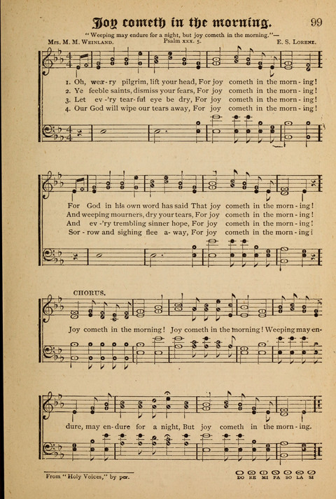 The Quartet: Four Complete Works in One Volume (Songs of Redeeming Love, The Ark of Praise, the Quiver of Sacred Song, and the Hymns of the Heart with Solos) page 99