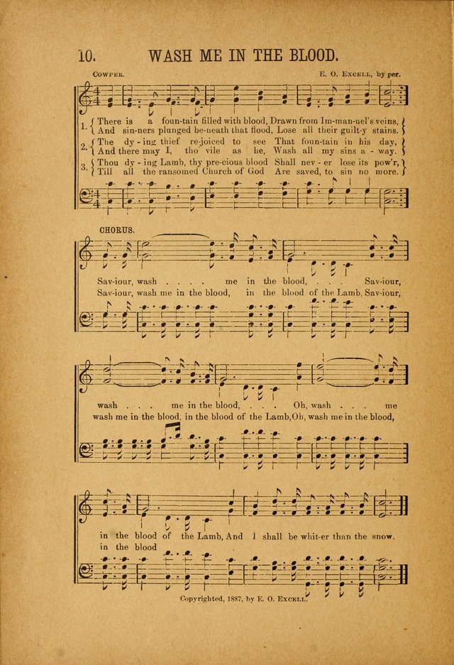 Quartette: containing Songs for the Ransomed, Songs of Love Peace and Joy, Gems of Gospel Song, Salvation Echoes, with one hundred choice selections added page 10