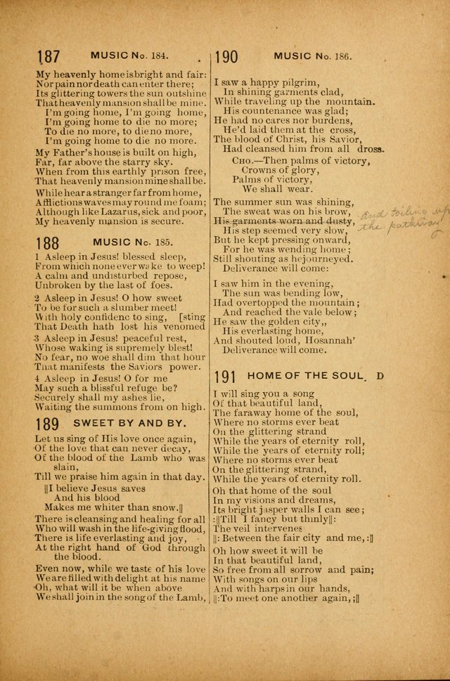 Quartette: containing Songs for the Ransomed, Songs of Love Peace and Joy, Gems of Gospel Song, Salvation Echoes, with one hundred choice selections added page 145