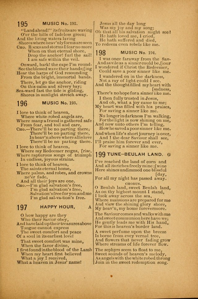 Quartette: containing Songs for the Ransomed, Songs of Love Peace and Joy, Gems of Gospel Song, Salvation Echoes, with one hundred choice selections added page 147