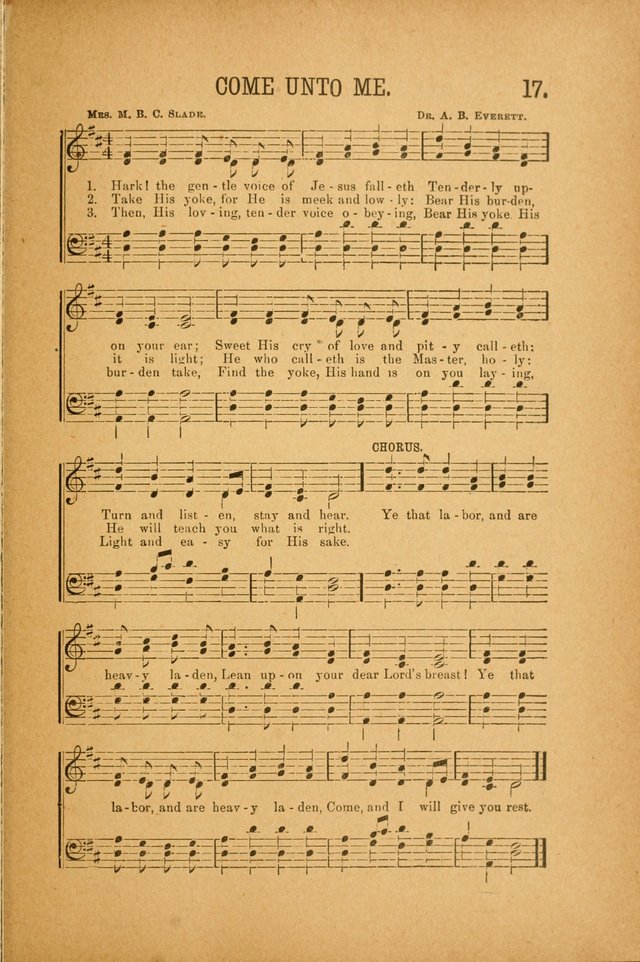 Quartette: containing Songs for the Ransomed, Songs of Love Peace and Joy, Gems of Gospel Song, Salvation Echoes, with one hundred choice selections added page 17