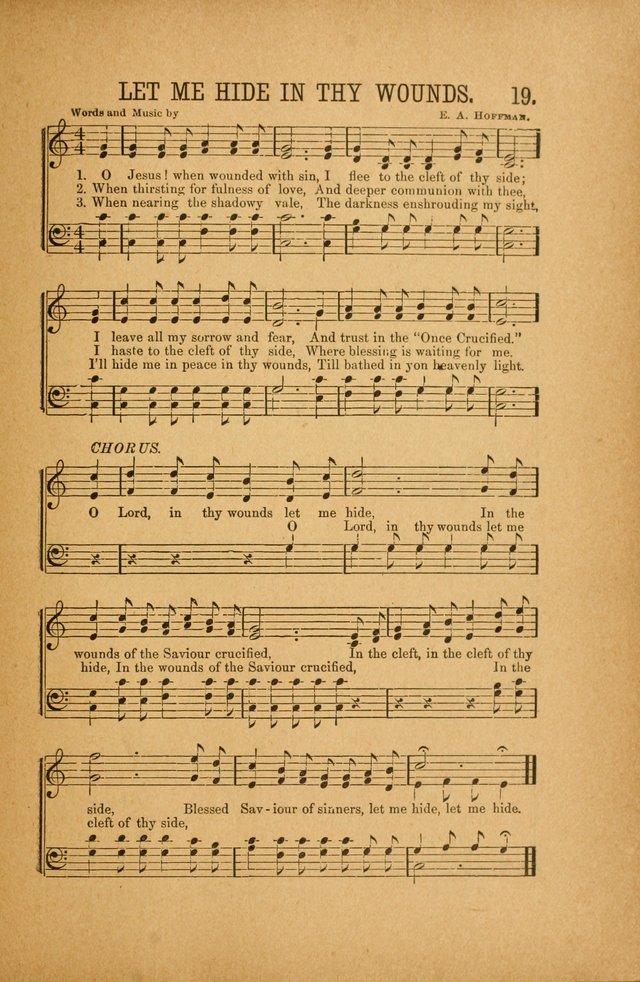 Quartette: containing Songs for the Ransomed, Songs of Love Peace and Joy, Gems of Gospel Song, Salvation Echoes, with one hundred choice selections added page 19