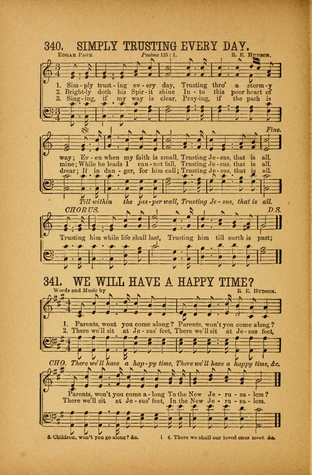 Quartette: containing Songs for the Ransomed, Songs of Love Peace and Joy, Gems of Gospel Song, Salvation Echoes, with one hundred choice selections added page 250