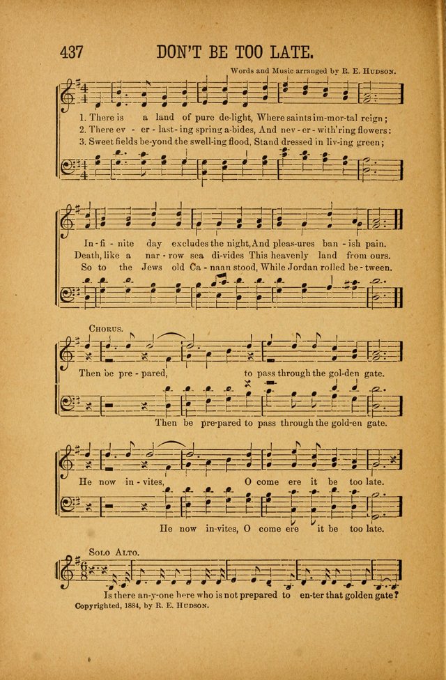 Quartette: containing Songs for the Ransomed, Songs of Love Peace and Joy, Gems of Gospel Song, Salvation Echoes, with one hundred choice selections added page 326