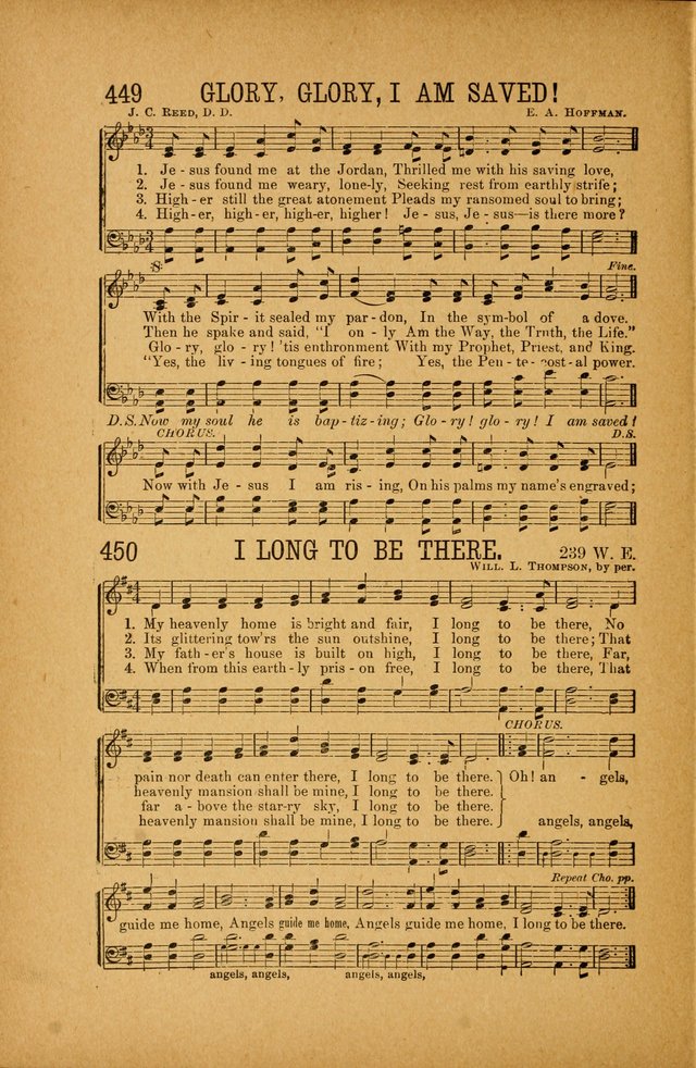 Quartette: containing Songs for the Ransomed, Songs of Love Peace and Joy, Gems of Gospel Song, Salvation Echoes, with one hundred choice selections added page 340